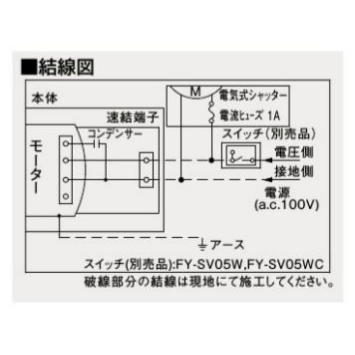 FY-24CS8 天井埋込形換気扇 低騒音形150㎥／hタイプ 電気シャッター付