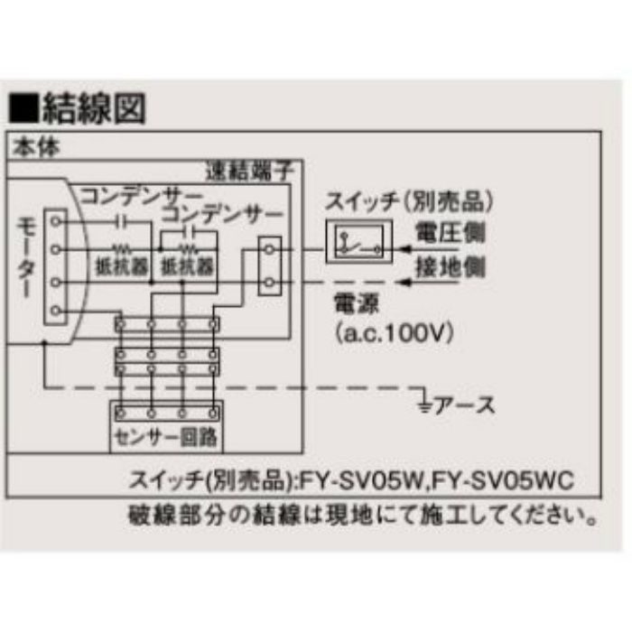 FY-24CT8V 天井埋込形換気扇 低騒音・自動運転形 湿度センサー付150㎥／hタイプ（ルーバーセットタイプ） 強・弱速調付