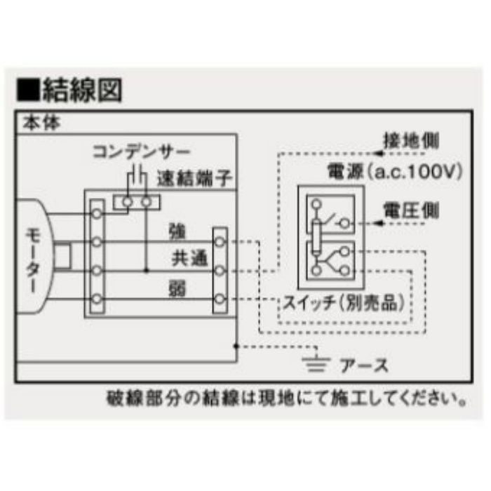 FY-32JE8V 天井埋込形換気扇 低騒音形310㎥／タイプ（本体） 強・弱速調付