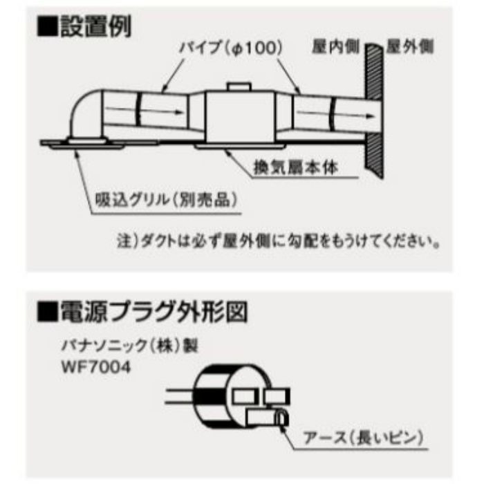 FY-24CP6BL 天井埋込形換気扇 BL認定商品（2室換気用）150㎥／タイプ