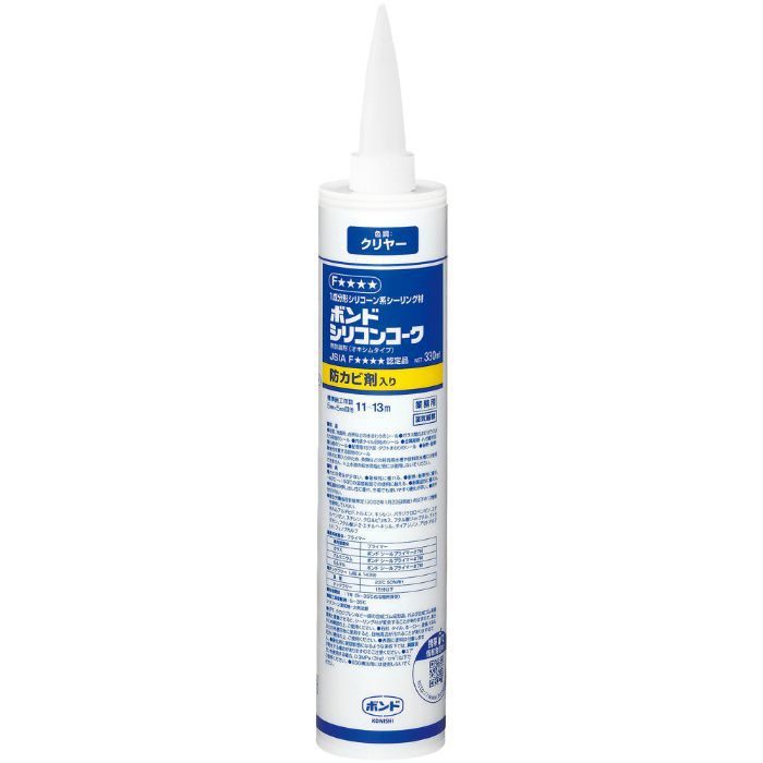 #59084 ボンド シリコンコーク 防カビ剤入り 330ml クリヤー