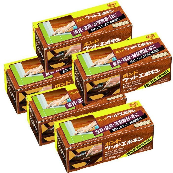 26156 ウッドエポキシ 90gセット 5本入 コニシ【アウンワークス通販】