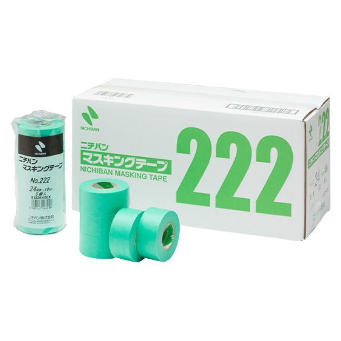 No.222 車両用テープ マスキングテープ 24mm×18m ミントグリーン 5巻入