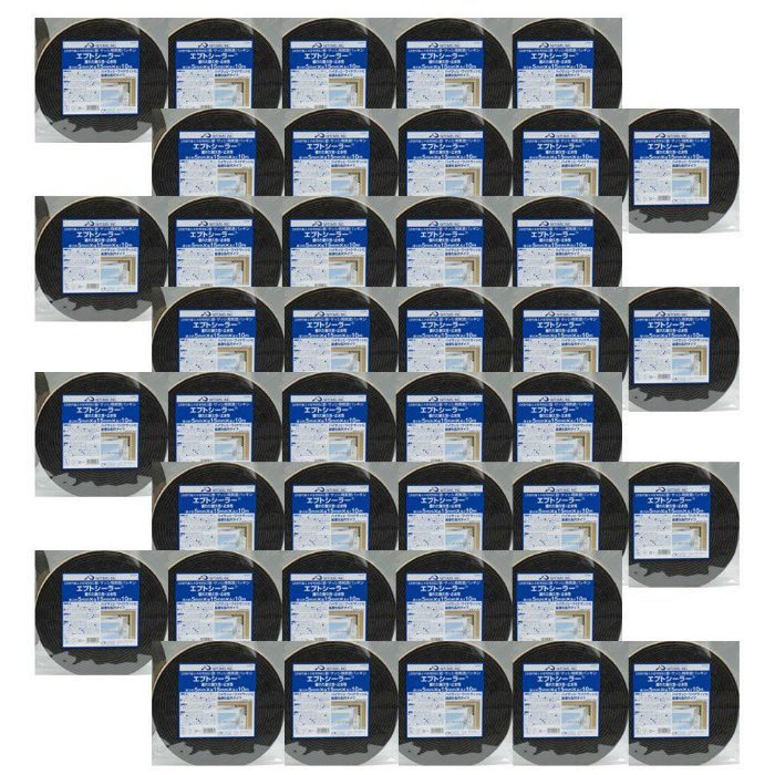 【入荷待ち】G0081 気密パッキン 窓・サッシ用 5mm×15mm×10m 40巻入 黒