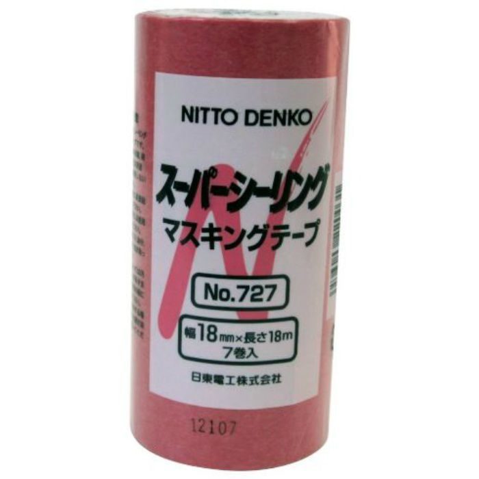 No.727 スーパーシーリング マスキングテープ 18mm×18m 7巻入 ニトムズ