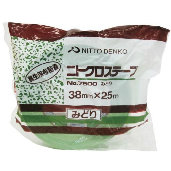 No.7500 養生用布粘着 ニトクロステープ 38mm×25m 緑