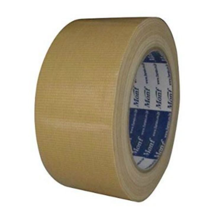 梱包テープ  ガムテープ ラインテープ 50mm×25m 90巻 No.8015 黄土 古藤 Monf 布粘着テープ 茶 段ボール色 梱包用布テープ - 2