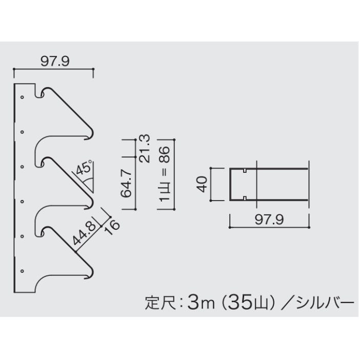 EL-4 フレクサラム 84R 中・高層用強化ストリンガー シルバー