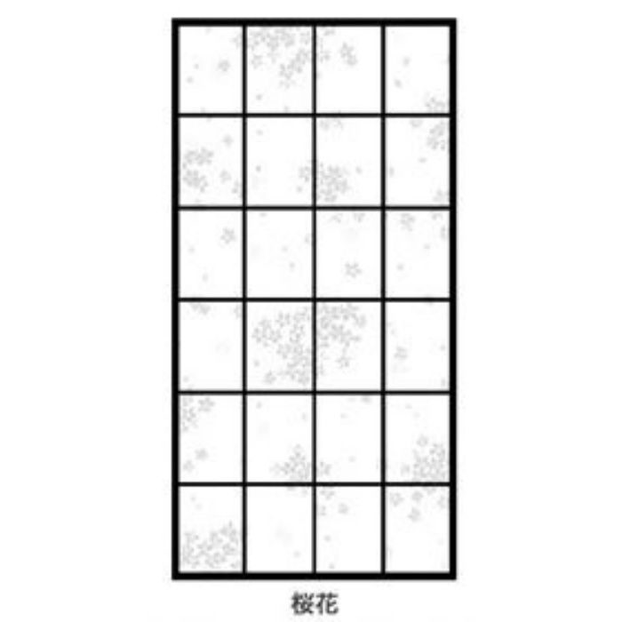 6863 UVカット超強プラスチック障子紙 94cm×3.6m 桜花 障子2枚貼り