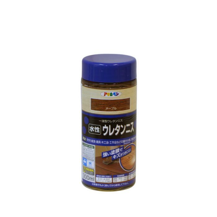 447593 水性ウレタンニス 300ml メープル ツヤあり アサヒペン【アウン