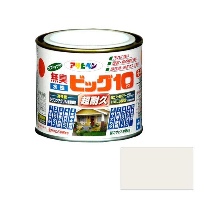 434234 水性ビッグ10多用途 1／5L パールホワイト 半ツヤ