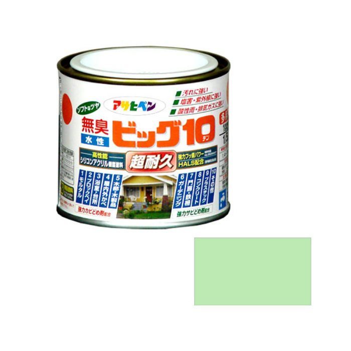 434210 水性ビッグ10多用途 1／5L パステルグリーン 半ツヤ