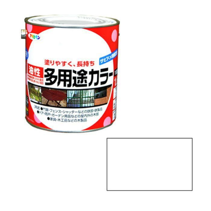 537225 油性多用途カラー 1.6L ツヤ消し白