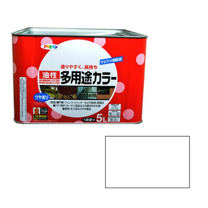 537614 油性多用途カラー 5L 白 ツヤあり