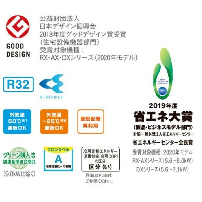 S40XTAXS-W 壁掛型エアコンAXシリーズ 14畳対応 ホワイト