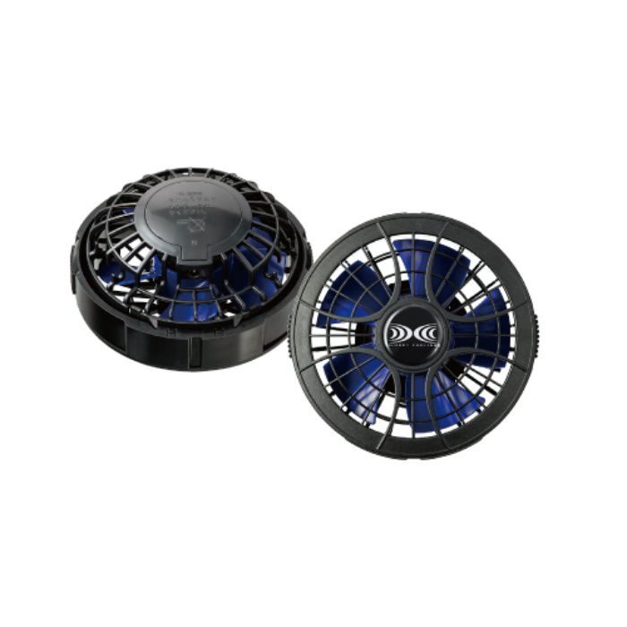 空調機 ワンタッチファンバッテリーセットFAN2400SPBB FAN2400SPBB 空調服Ⓡ用ワンタッチパワーファン ブラック×ブルー 2個