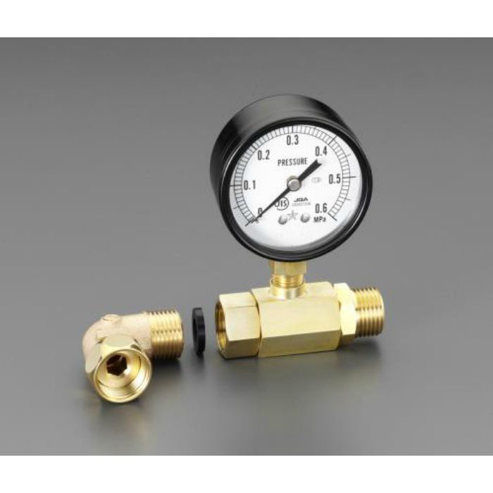 エスコ G1/2”xG1/2” 水圧テストゲージ EA115F-3 1個（直送品