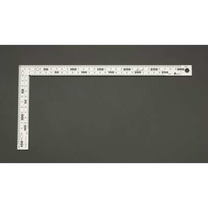 EA720YV-11 150x300mm 厚手幅広シルバー曲尺（マグネット付）
