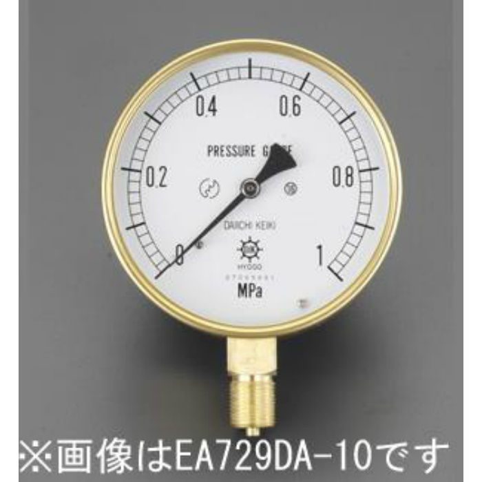 EA729DB-1 G 3／8"／100mm／ 0-0.1MPa 圧力計