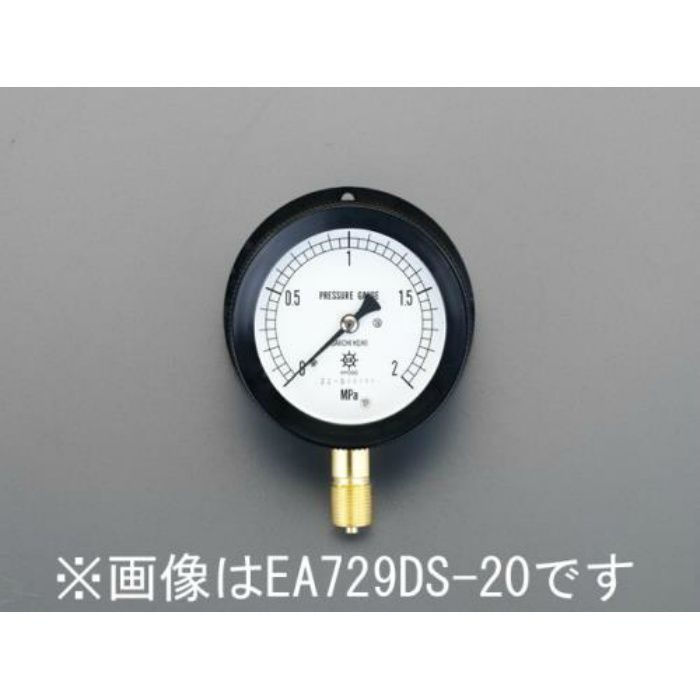 EA729DT-1 G 3／8"／100mm／0-0.1MPa 圧力計（つば付密閉）