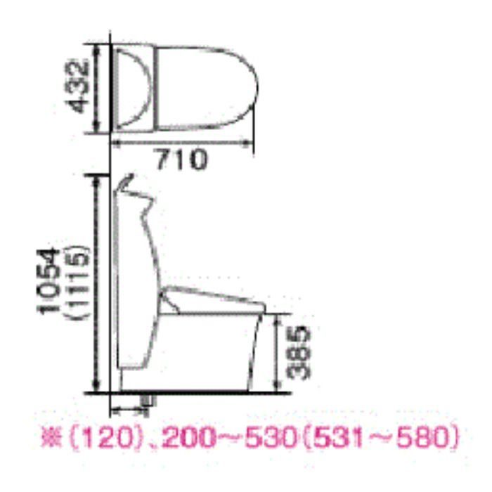 YBC-A10H/BB7 + DT-385JH-R/BB7 アステオリトイレ ECO6 グレードAR5 一般地用 手洗付 インテリアリモコン  ブルーグレー