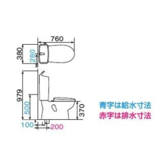 【便器・タンク2点セット】BC-110STU/BN8 + DT-5800NBL/BN8 一般洋風便器（BL認定品） ECO6 ハイパーキラミック床排水 寒冷地用（水抜方式） 手洗付 便座なし オフホワイト