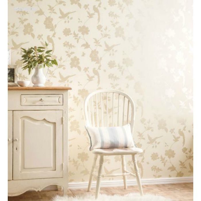 BL5604 ビッグエース LAURA ASHLEY Farleigh ナチュラル パールプリント入り