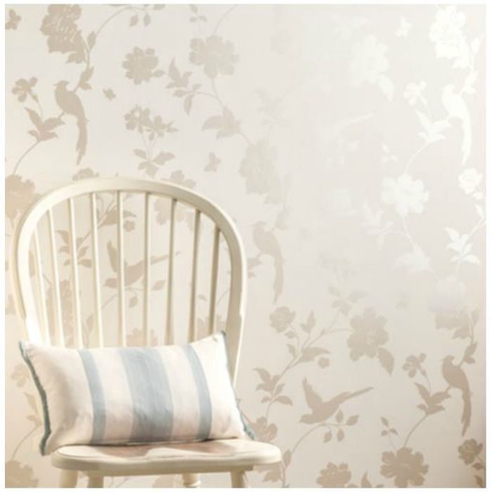 BL5604 ビッグエース LAURA ASHLEY Farleigh ナチュラル パールプリント入り