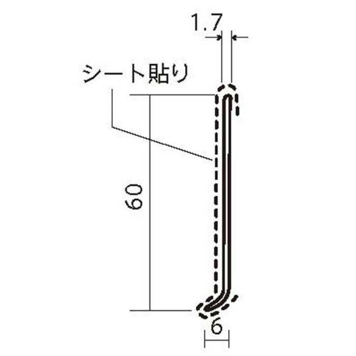 STK13216 ビッグエース ニューモールドウォール ソフト巾木 ホワイト