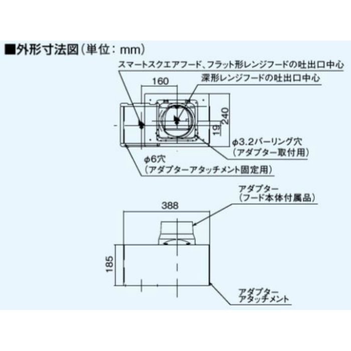 FY-ASFS06 エコナビ搭載フラット形レンジフード・スマートスクエア