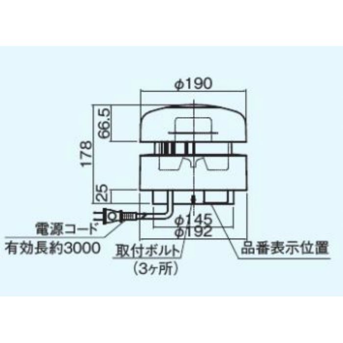 メーカー再生品 パナソニック FY-12CEN3 サニタリー用換気扇 トイレ用換気扇 排気 臭突先端取付形 discoversvg.com