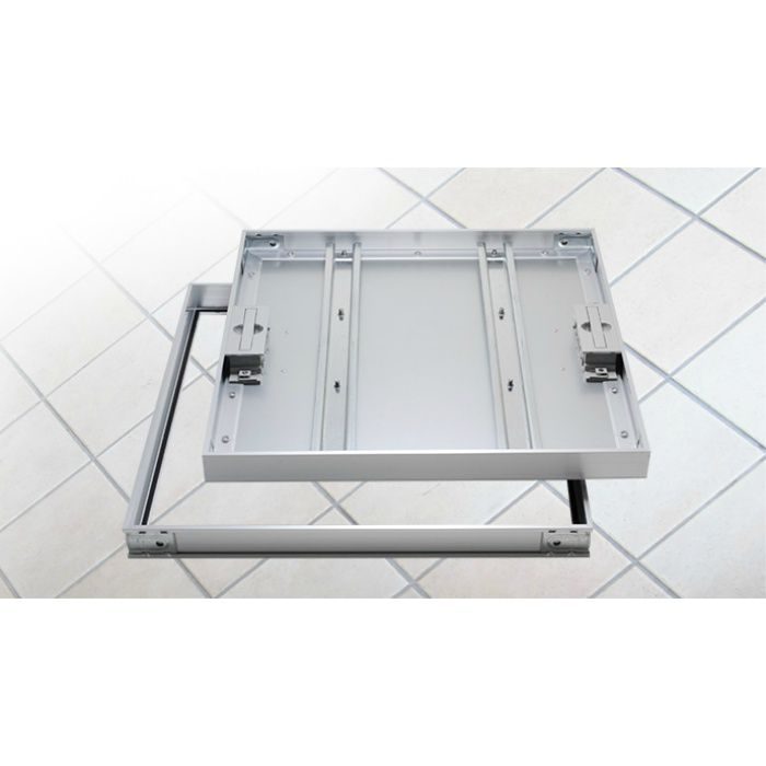 NHEⅡ-450A（P･G）O 床点検口 ニューハッチ NHEⅡシリーズ アルミ枠アルミ目地 Pタイル・磁器タイル兼用 落とし込み取手