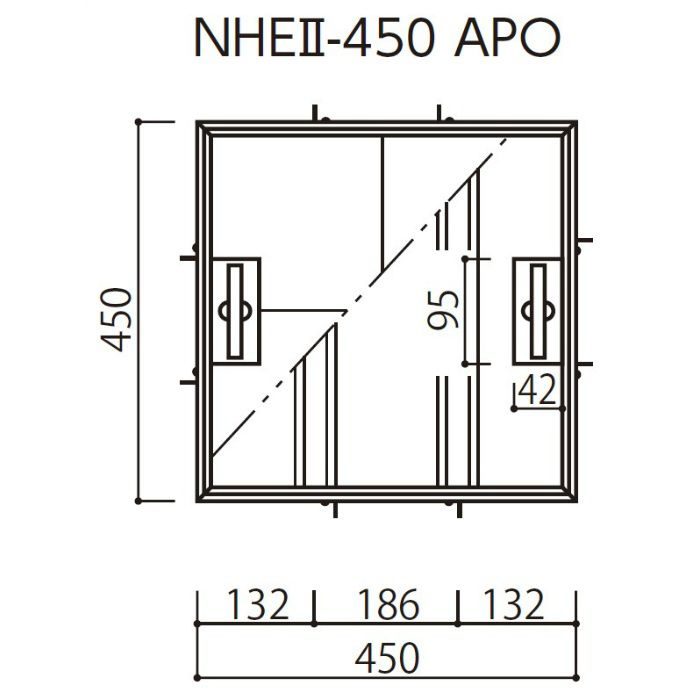 NHEⅡ-450A(P・G)O 床点検口 ニューハッチ NHEⅡシリーズ アルミ枠