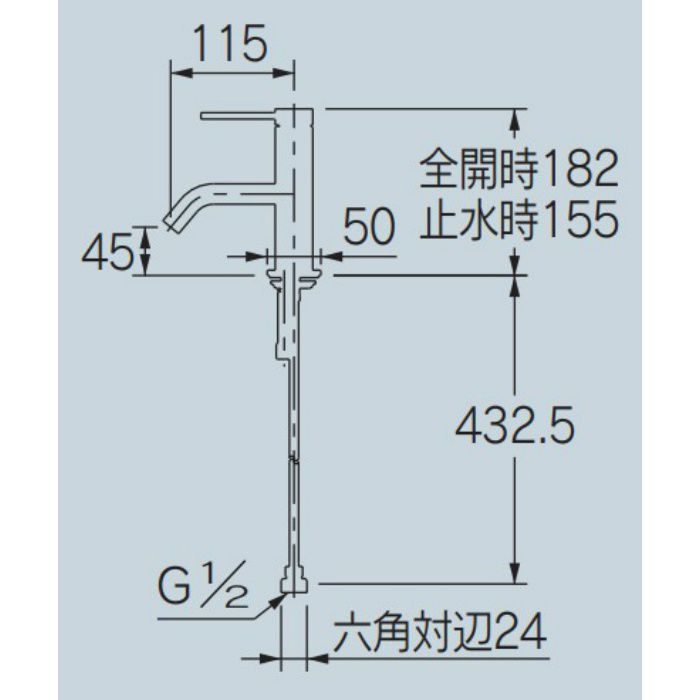 183-290-D シングルレバー混合栓 マットブラック カクダイ【アウン