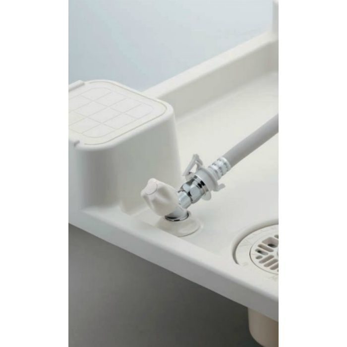 426-501-W 洗濯機用防水パン 水栓つき ホワイト H120×W640×D640【セール開催中】