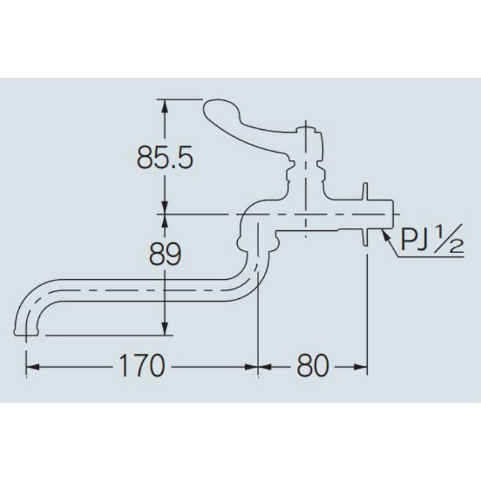 706-064-13QR 厨房用自在水栓（二条ネジ）
