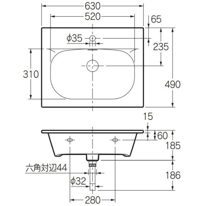 online shop カクダイ 壁掛洗面器 #DU-2344630000 - 木材・建築資材・設備