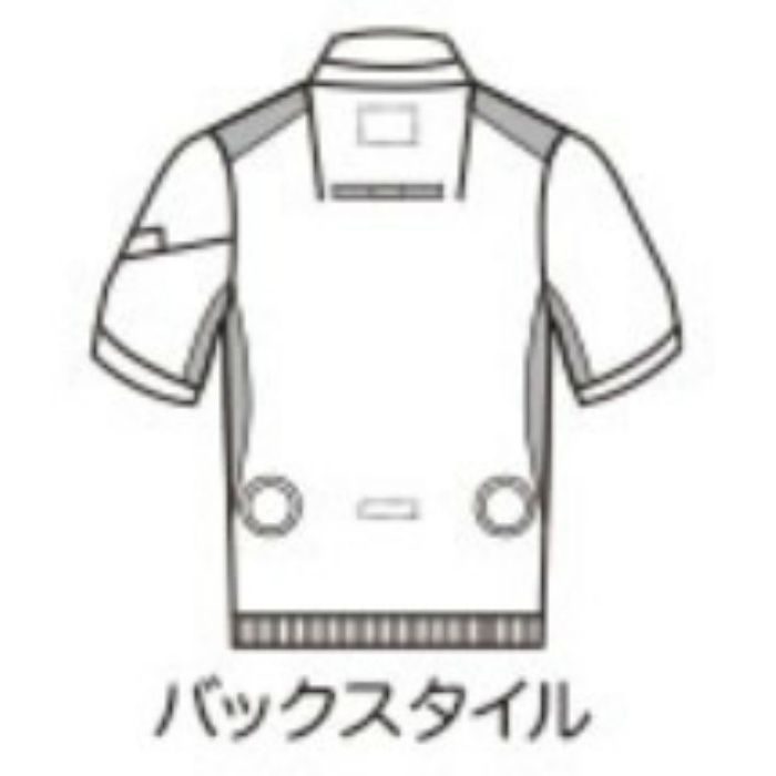 AC1076-L-66 エアークラフト半袖ブルゾン（ユニセックス） Lサイズ スプリットブラック ウェアのみ