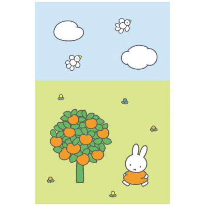 D8270WP ウィル miffy リリカラ デジタル・デコ 塩ビ石目W90×H135cm ミッフィーとりんごの木