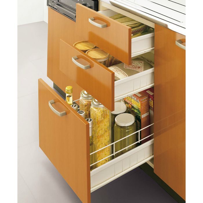 GSE-S-150MXTL セクショナルキッチン 木製キャビネット・GSシリーズ 流し台（3段引出し・点検口付） 間口150cm ライトグレー 左勝手【LIXIL】