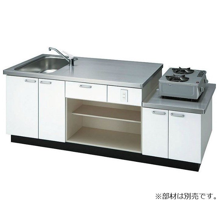 puku 調理台引き取り付き ESSABT219RW109N 調理実習台 ES型生徒用 両面収納タイプ BT-Rタイプ 巾