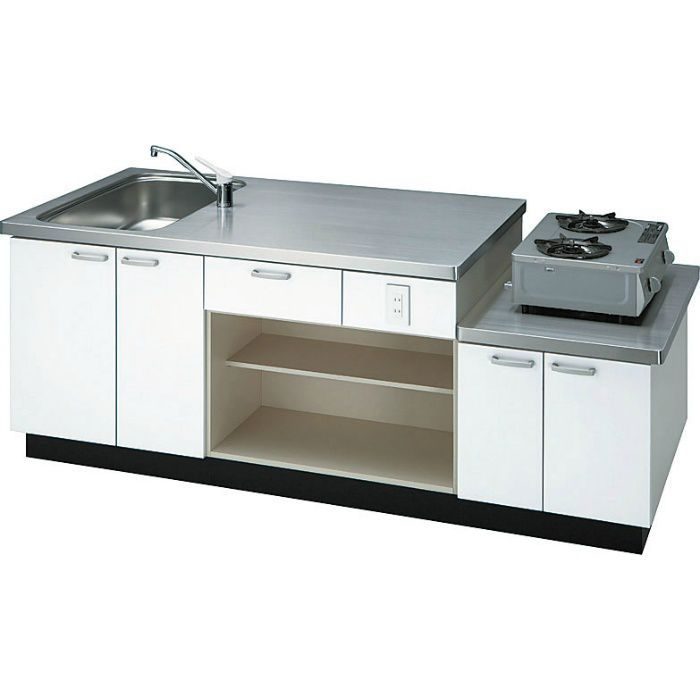 Essbbt219rw109n 調理型実習台 Es型生徒用 両面収納タイプ Bt Rタイプ 巾210cm 奥行90cm 高さ85cm Lixil アウンワークス通販