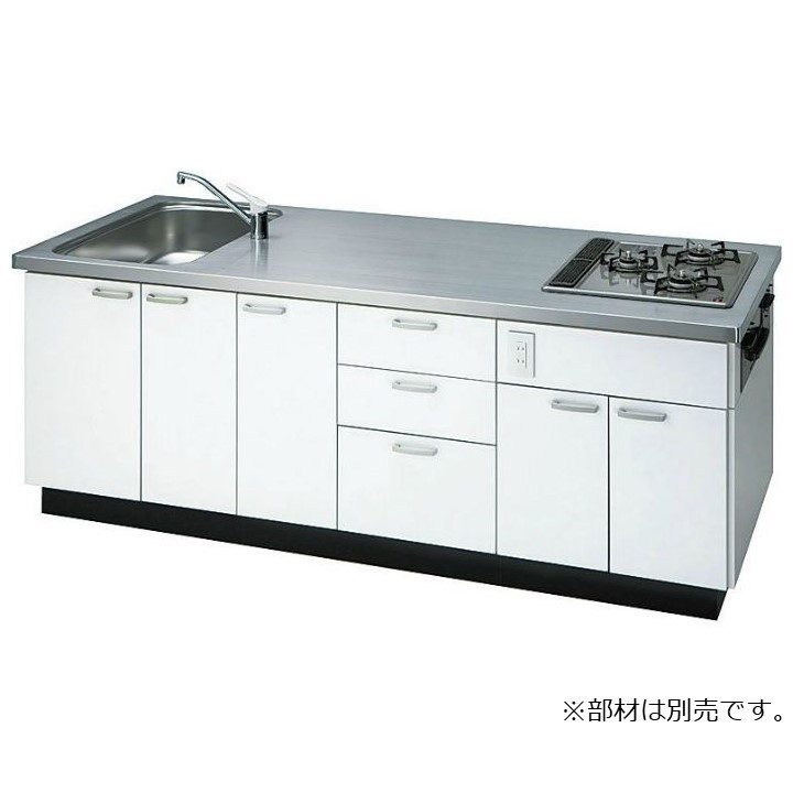 【入荷時期未定】ESSACK219QW109N 調理実習台 ES型生徒用 両面収納タイプ CK-Qタイプ 巾210cm×奥行90cm×高さ80cm