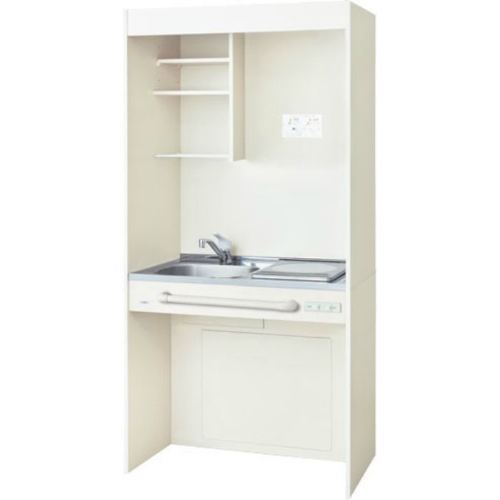 【下台のみ】DMK09HGWD1NNR ミニキッチン オープンタイプ  コンロなし 一般地用 巾90cm アンティックホワイト 右勝手