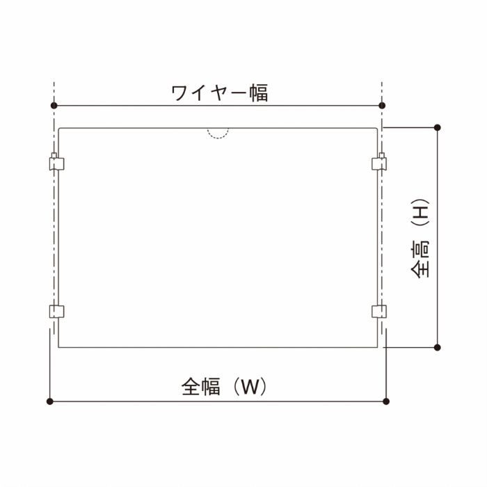 291301 PPH-A4YNG パネルハンガー フレームレスタイプ A4ヨコ型タイプ