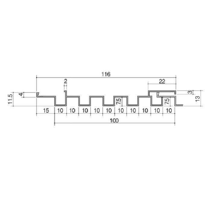RA10-4T40 スパンドレル シルバー（SN） 定尺4m