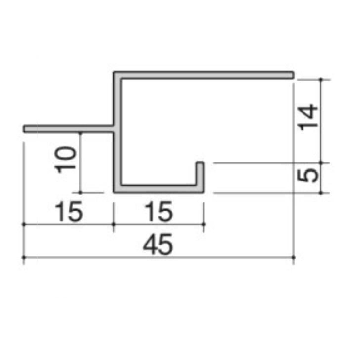 M19-1 廻り縁 シルバー（SN） 定尺3m
