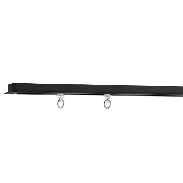872940 シエロライン シングル天井付プレ－ンセット9.5mm（ネジ穴あり） 2.00m ブラック