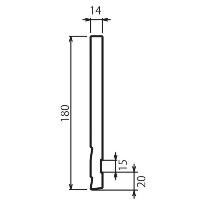 H180BK エコモールカラー 破風板エコモールカラー 14mm×180mm×3030mm ブラック 10ケース/組 (2本/ケース)