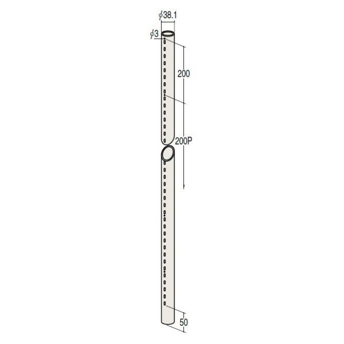 W1B-R38-1350-2 ラウンドスリットB38 鋼板厚1.6mm軽量用 1350mm 生地